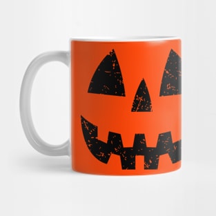 Retro Pumpkin Face Funny Mug